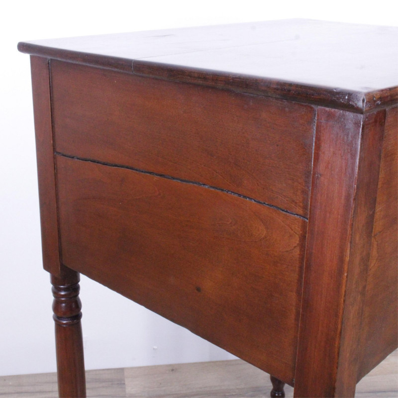 Late Federal Cherry 2-Drawer Side Table, 19th C.