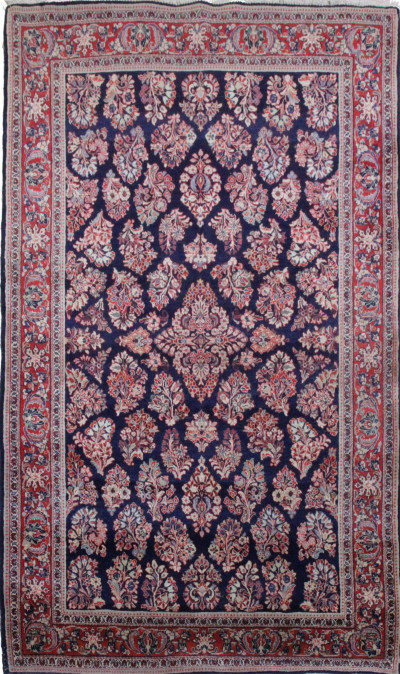 Image for Lot Antique Persian Kashan Rug 4-2 x 6-3