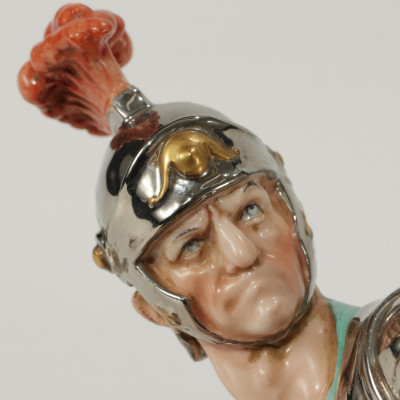 Eugenio Pattarino Ceramic Figure Knight & Soldier