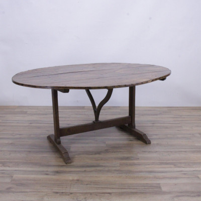 Image for Lot French Provincial Cherry Wine Table, 19th C.
