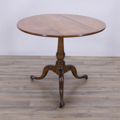 Image for Lot George III Fruitwood Tilt-Top Tray Table, 18th C.