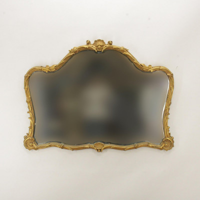 Image for Lot Rococo Style Gilt & Composition Overmantel Mirror