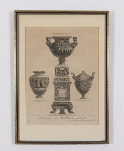 3 Piranesi Etchings of Classical Forms