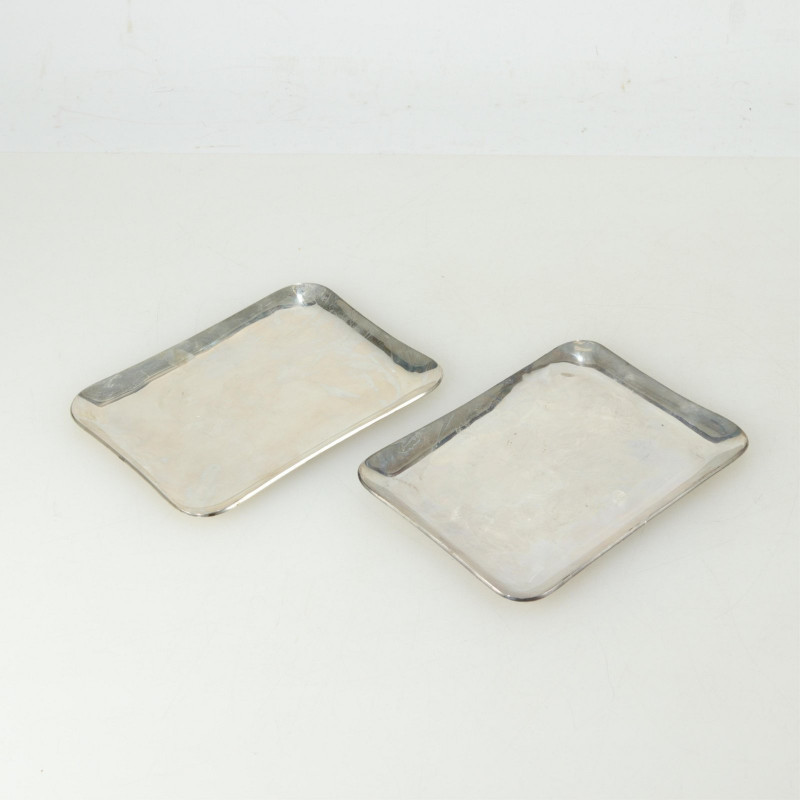 Pair of Sanborns Mexican Sterling Silver Trays