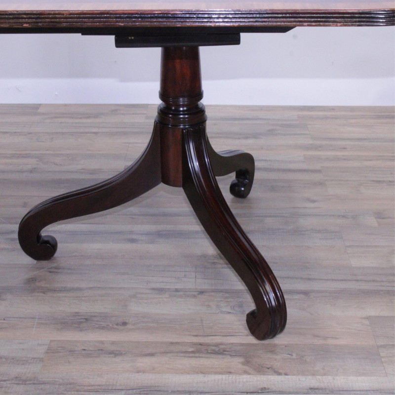 George III Style Inlaid Pedestal Dining Table