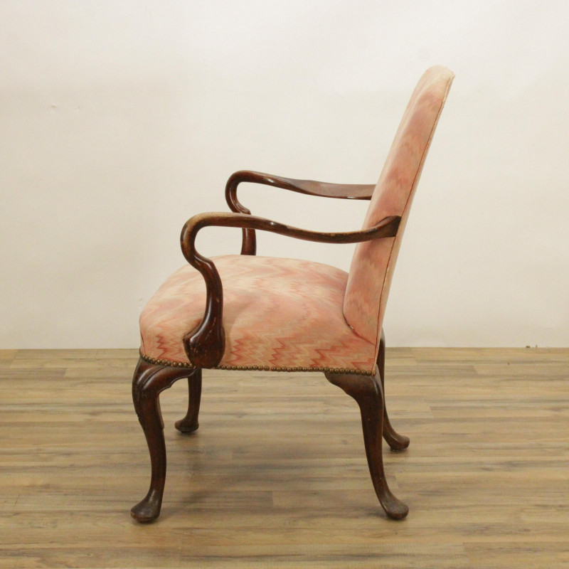 Queen Anne Style Mahogany Armchair