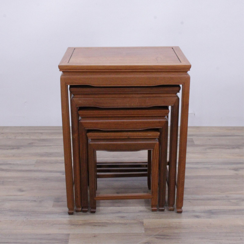 Nest of 4 Chinese Hardwood Tables