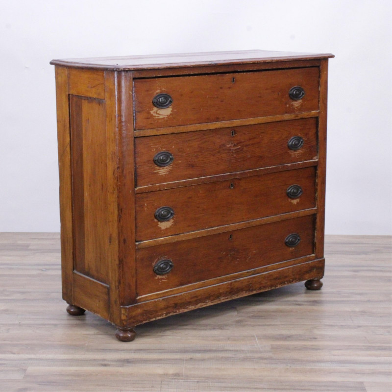 Country Stained Pine Dresser, 19th C.