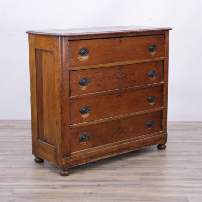Image for Lot Country Stained Pine Dresser, 19th C.