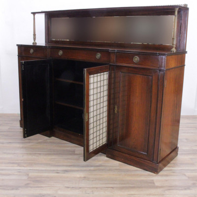 Regency Style Brass Mtd Rosewood Side Cabinet