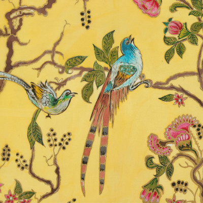 Painting on Silk of Birds & Flowers