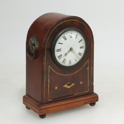 Regency Clock, Tea Caddy, Treen Box & Bucket