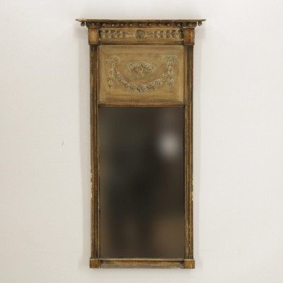 Image for Lot Federal Gilt Wood Painted Pier Mirror