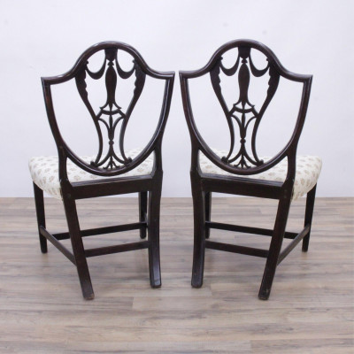 George III Carved Mahogany Side Chairs