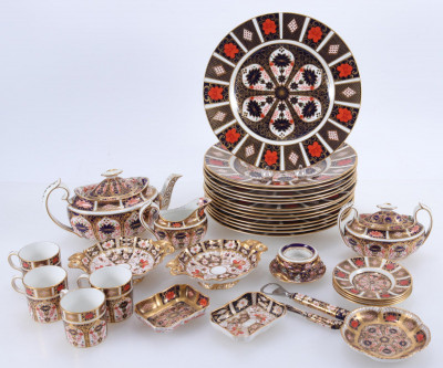 Image for Lot Royal Crown Derby Old Imari Partial Service