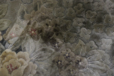 Chinese Floral Sculpted Rug 8 x 10
