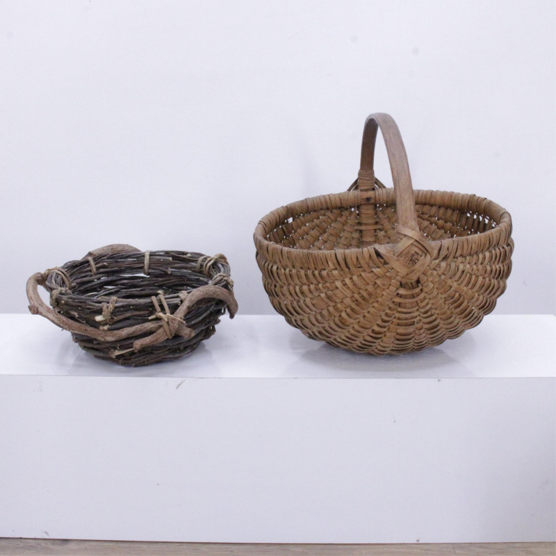 Vintage Splint Gathering Baskets