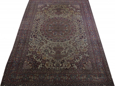 Isfahan Wool Carpet, c.1900 - 7-7 x 11-4