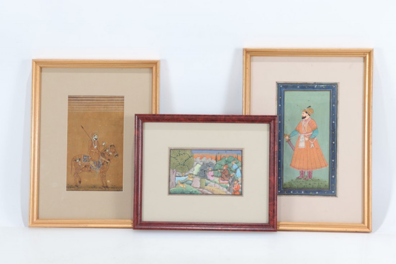 Three India Miniature Paintings 20C
