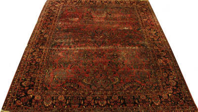 Image for Lot Antique Sarouk Carpet 9-6 x 11-6