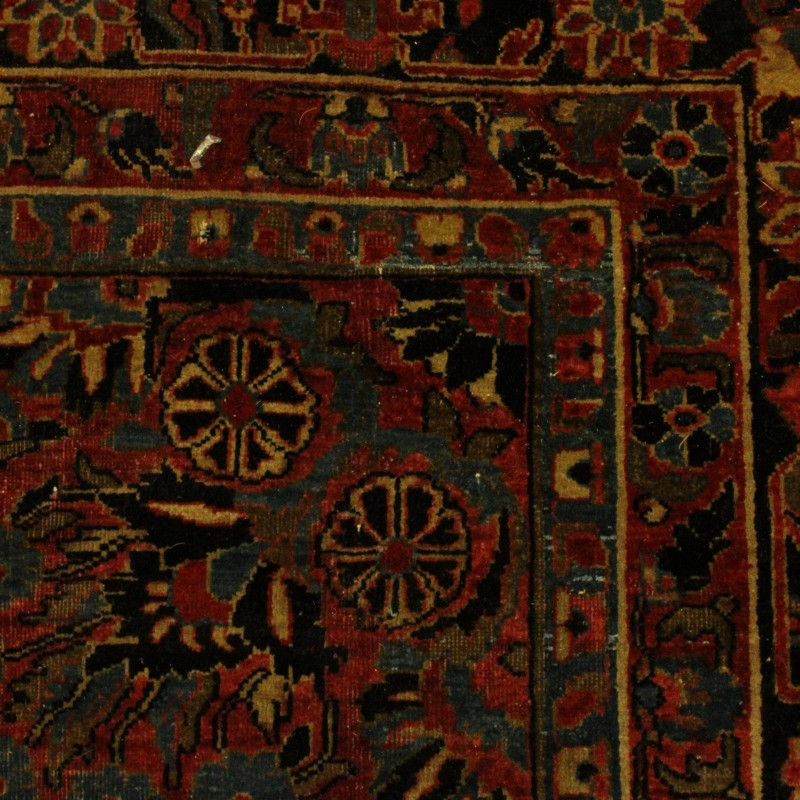 Antique Sarouk Carpet 9-6 x 11-6