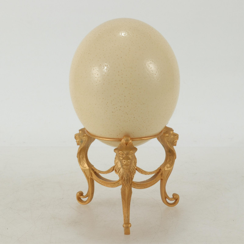 Pair Classical Style Brackets & Ostrich Egg