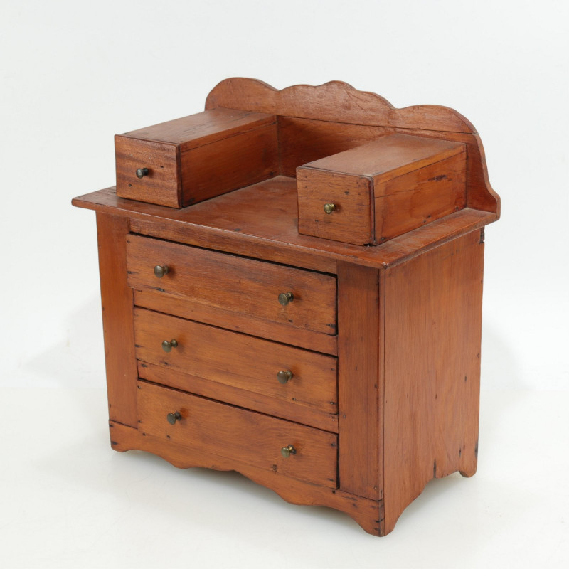 Victorian Miniature Stained Pine Dresser