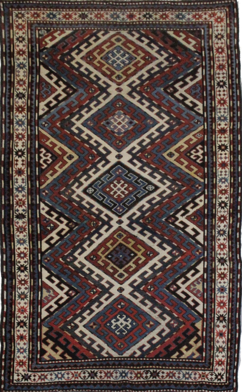 Antique Caucasian Karabakh Carpet 3-10 x 6-9