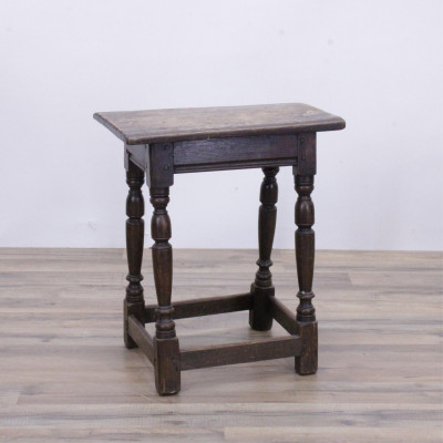 Image for Lot English Baroque Oak Joint Stool