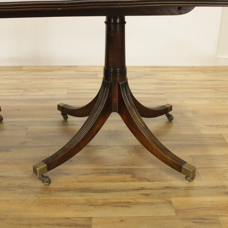 George III Style Mahogany 2-Pedestal Dining Table