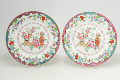 Image for Lot Pair Minton's Porcelain "Poonah" Plates