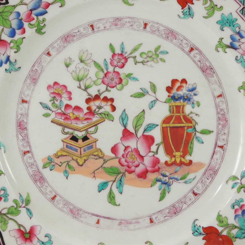 Pair Minton's Porcelain "Poonah" Plates