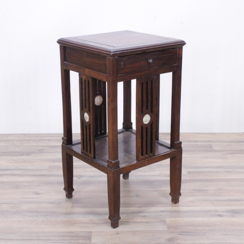 Chinese Art Deco Hardwood Side Table