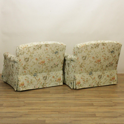 Pr. Scalamandre Upholstery Custom Lounge Chairs