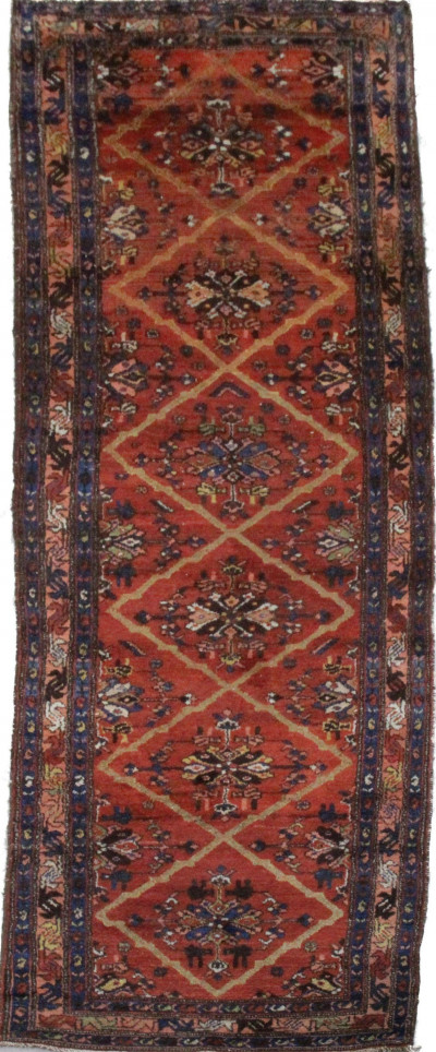 Persian Hamadan Hall Rug 3-3 x 8-5