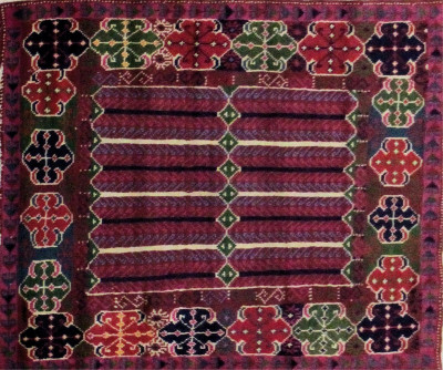 Image for Lot Antique Turkish Mat 3 x 3-5