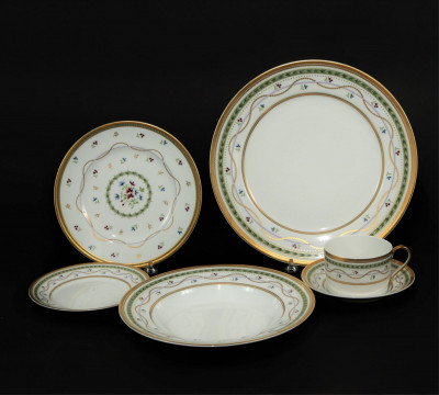 Image for Lot Limoges Faberge Porcelain Partial Dinner Service