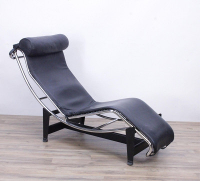 Image for Lot Le Corbusier Style LC4 Leather Chaise Lounge
