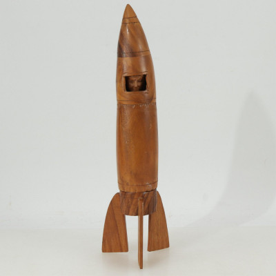 Image for Lot Folk Art Rocket Ship Adult Themed