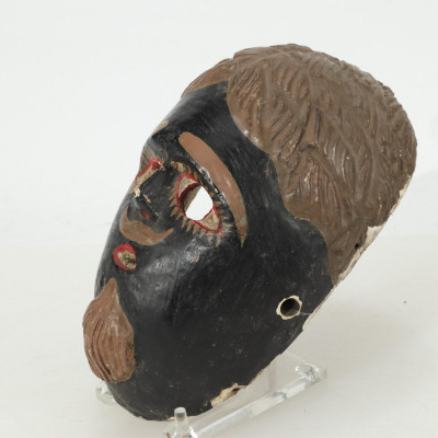 Mexican Painted Wood Juan Negro Dance Mask