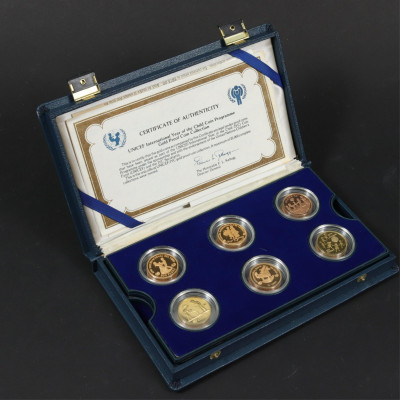 Image for Lot UNICEF International Year of Child Gold Coin Set