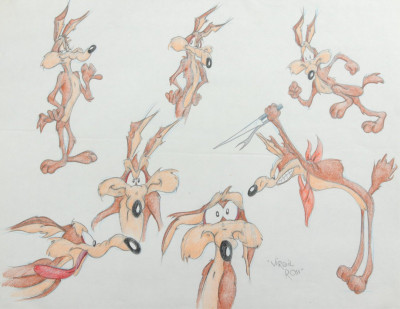Image for Lot VIRGIL ROSS - WILE E COYOTE - DRAWING