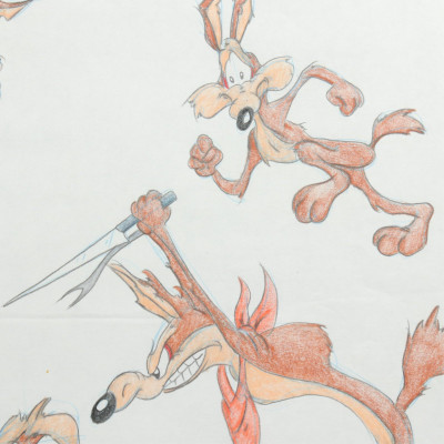 VIRGIL ROSS - WILE E COYOTE - DRAWING