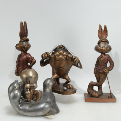 Image for Lot 4 Austin Sculptures - Bugs Bunny, Tweety & other