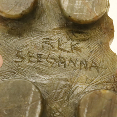 Rick Seeganna (b.1949) Musk Ox Soapstone Carving