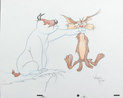 VIRGIL ROSS - WILIE E COYOTE RALPH WOLF DRAWINGS