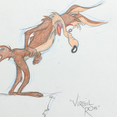 VIRGIL ROSS - WILIE E COYOTE RALPH WOLF DRAWINGS