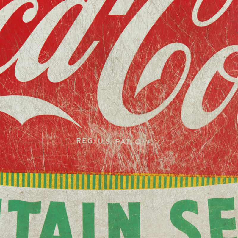 Coca-Cola FOUNTAIN SERVICE METAL SIGN