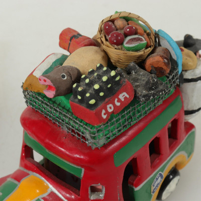 Candelario Medrano Folk Art Pottery Jet, Truck, Ca