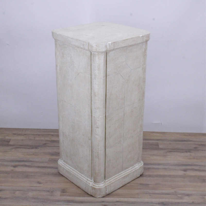Gothic Style Faux Marble Painted Plaster Pedestal